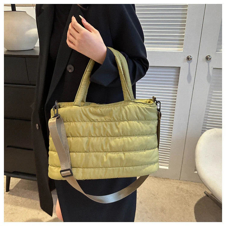 Tas Dames - Lichtgewicht Tote Bag met Zijvakken en Dubbele Hengsels