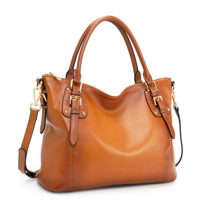 Tas Dames - Ruime Schoudertas met Gouden Gesp en Afneembare Band | Chic