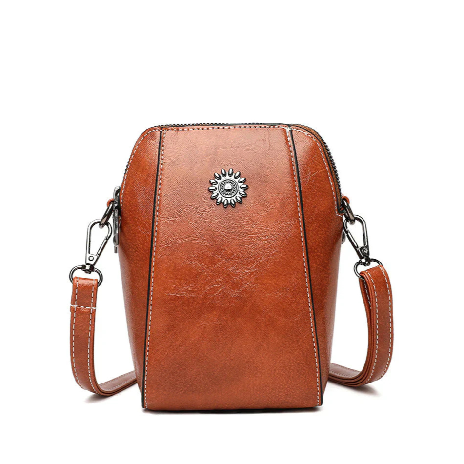 Tas Dames - Compacte Crossbody met Zon Detail en Verstelbare Band | Casual