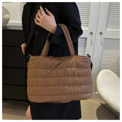 Tas Dames - Lichtgewicht Tote Bag met Zijvakken en Dubbele Hengsels