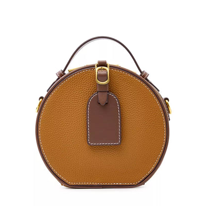Tas Dames - Ronde Mini Handtas met Gouden Gesp en Schouderband | Chic