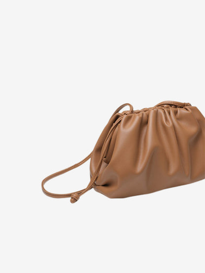 Tas Dames - Zachte Pouch met Gerimpeld Design en Schouderriem | Casual
