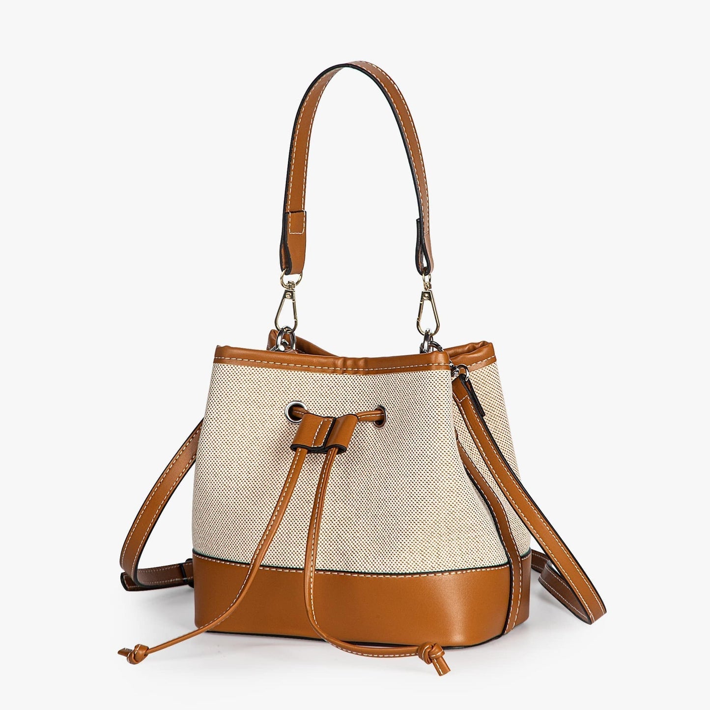 Tas Dames - Bucket Bag met Trekkoord en Afneembare Crossbodyband | Chique