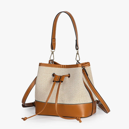 Tas Dames - Bucket Bag met Trekkoord en Afneembare Crossbodyband | Chique