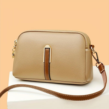 Tas Dames - Kleine Crossbody met Dubbele Rits en Schouderriem | Chique