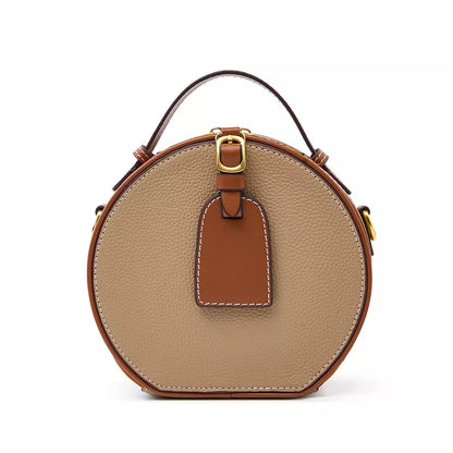 Tas Dames - Ronde Mini Handtas met Gouden Gesp en Schouderband | Chic