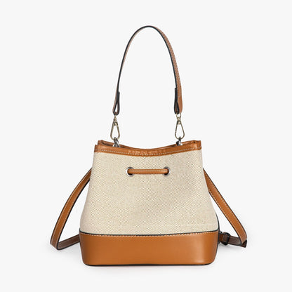 Tas Dames - Bucket Bag met Trekkoord en Afneembare Crossbodyband | Chique