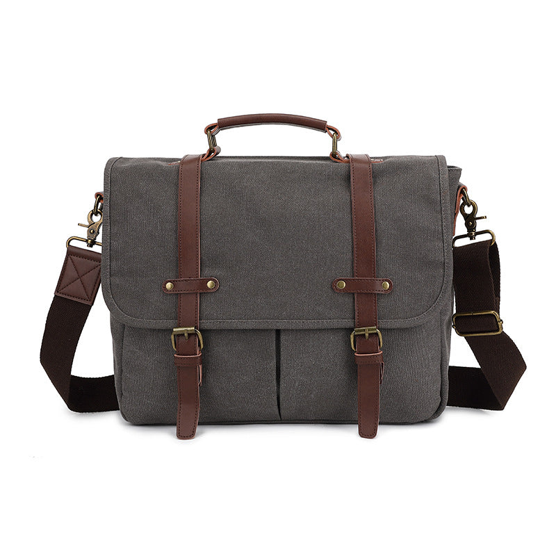 Tas Heren - Robuuste Messenger met Dubbele Gesp en Schouderband | Casual