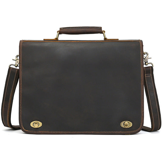 Tas Heren - Klassieke Aktetas met Draaislot en Schouderband | Chic