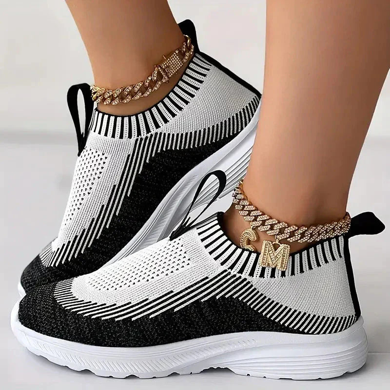 Sneakers Dames - Instap Sock Model met Lichte Zool | Casual