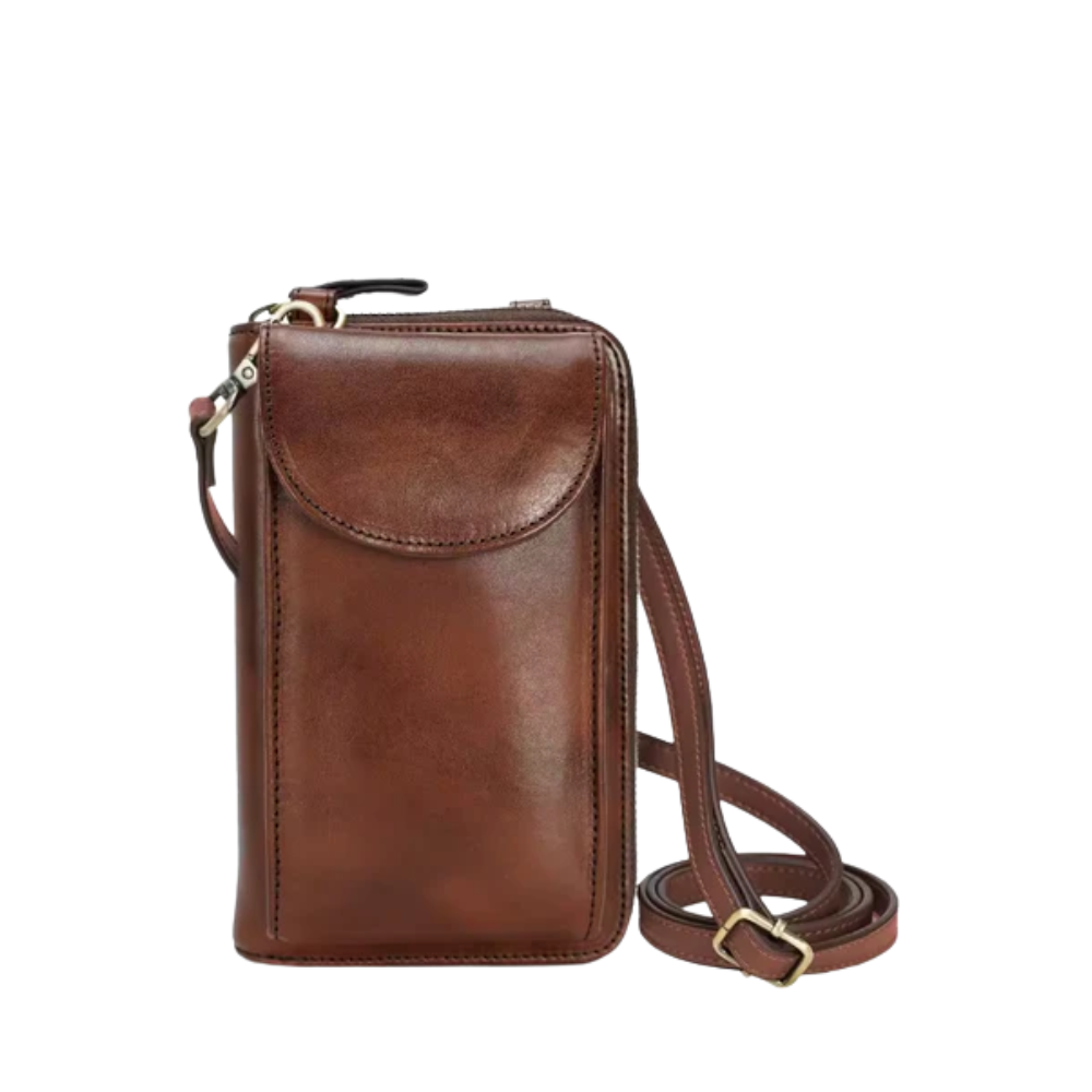 Tas Dames - Compacte Telefoontas met Voorvak en Verstelbare Band | Casual