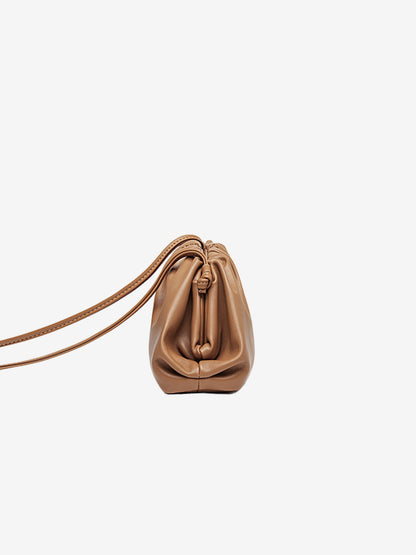 Tas Dames - Zachte Pouch met Gerimpeld Design en Schouderriem | Casual