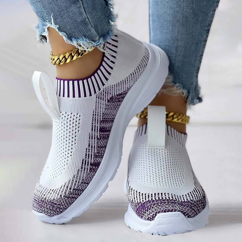 Sneakers Dames - Instap Sock Model met Lichte Zool | Casual