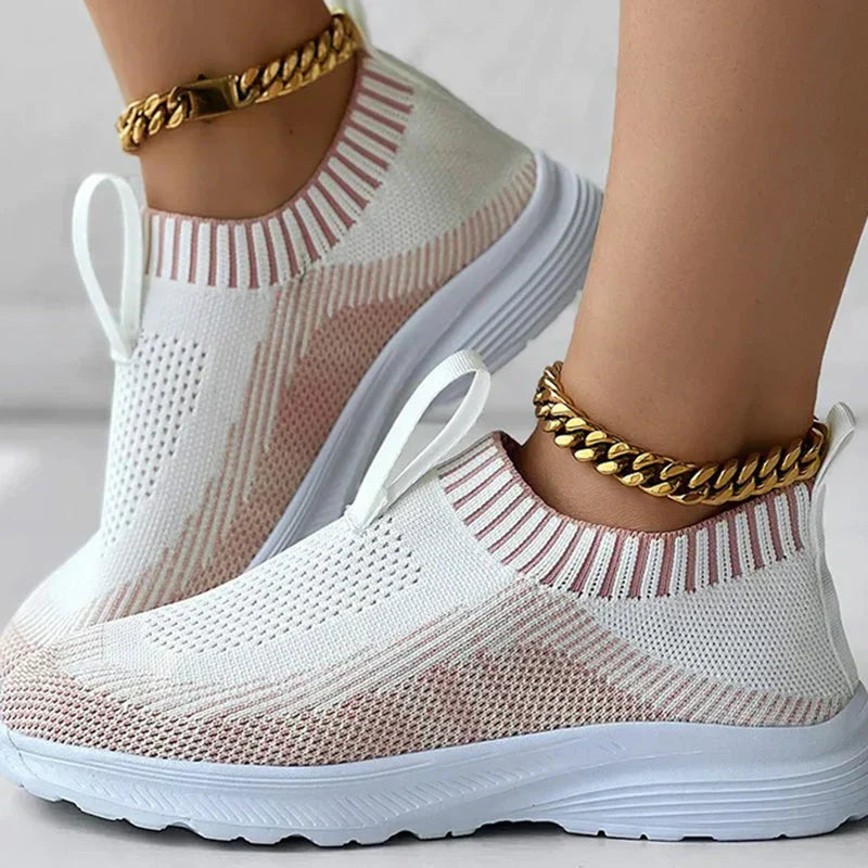 Sneakers Dames - Instap Sock Model met Lichte Zool | Casual