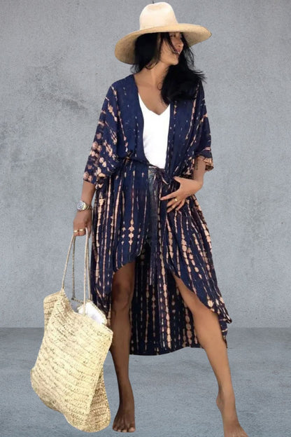Strandjurk Dames - Oversized Kimono met Print | Zomer
