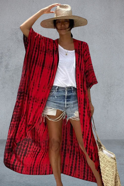 Strandjurk Dames - Oversized Kimono met Print | Zomer