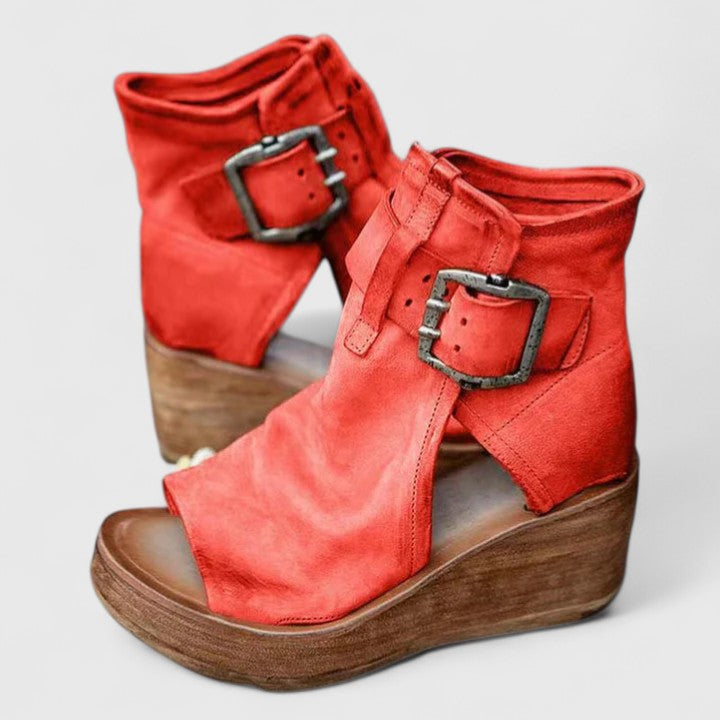 Anouk - Boho Laarzen Dames met Gespdetail en Ondersteunende Zool