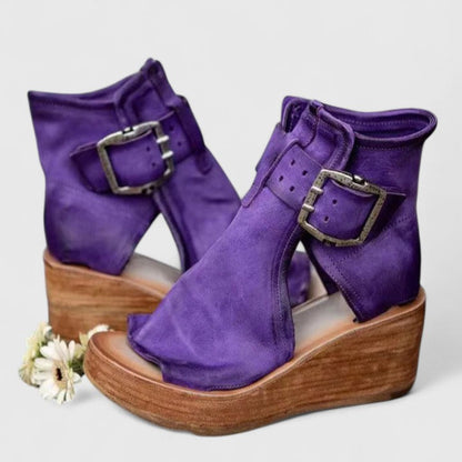 Anouk - Boho Laarzen Dames met Gespdetail en Ondersteunende Zool