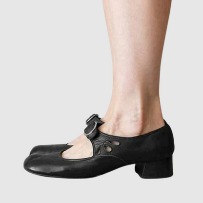 Anouk - Chique Orthopedische Mary Jane Schoenen Dames met Blokhak en Uitgesneden Detail