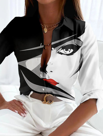 Anouk - Dames Blouse voor de Herfst met Kraag en Knoopsluiting
