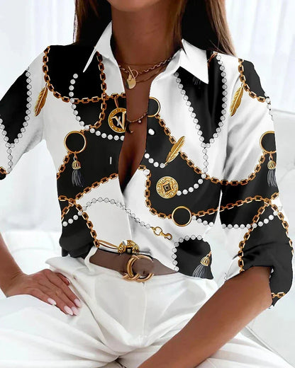Anouk - Dames Blouse voor de Herfst met Kraag en Knoopsluiting