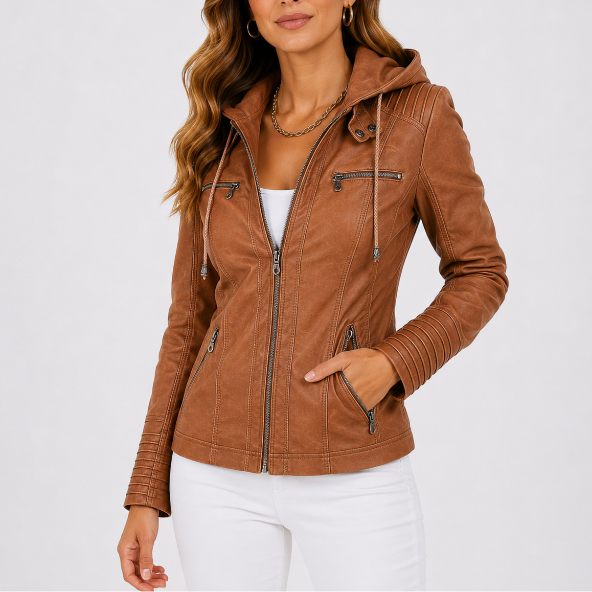 Anouk - Dames Jas Herfst met Capuchon en Ritssluiting