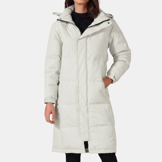 Anouk - Dames Lange Winterjas Puffer met Capuchon en Opstaande Kraag