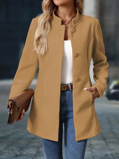 Anouk - Dames Tussenjas Smart Casual met Open Voorkant en Lange Snit