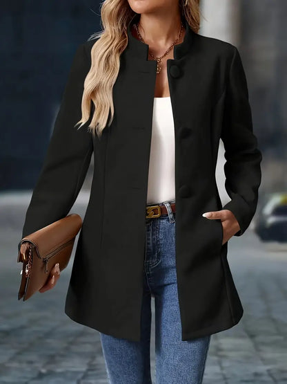 Anouk - Dames Tussenjas Smart Casual met Open Voorkant en Lange Snit