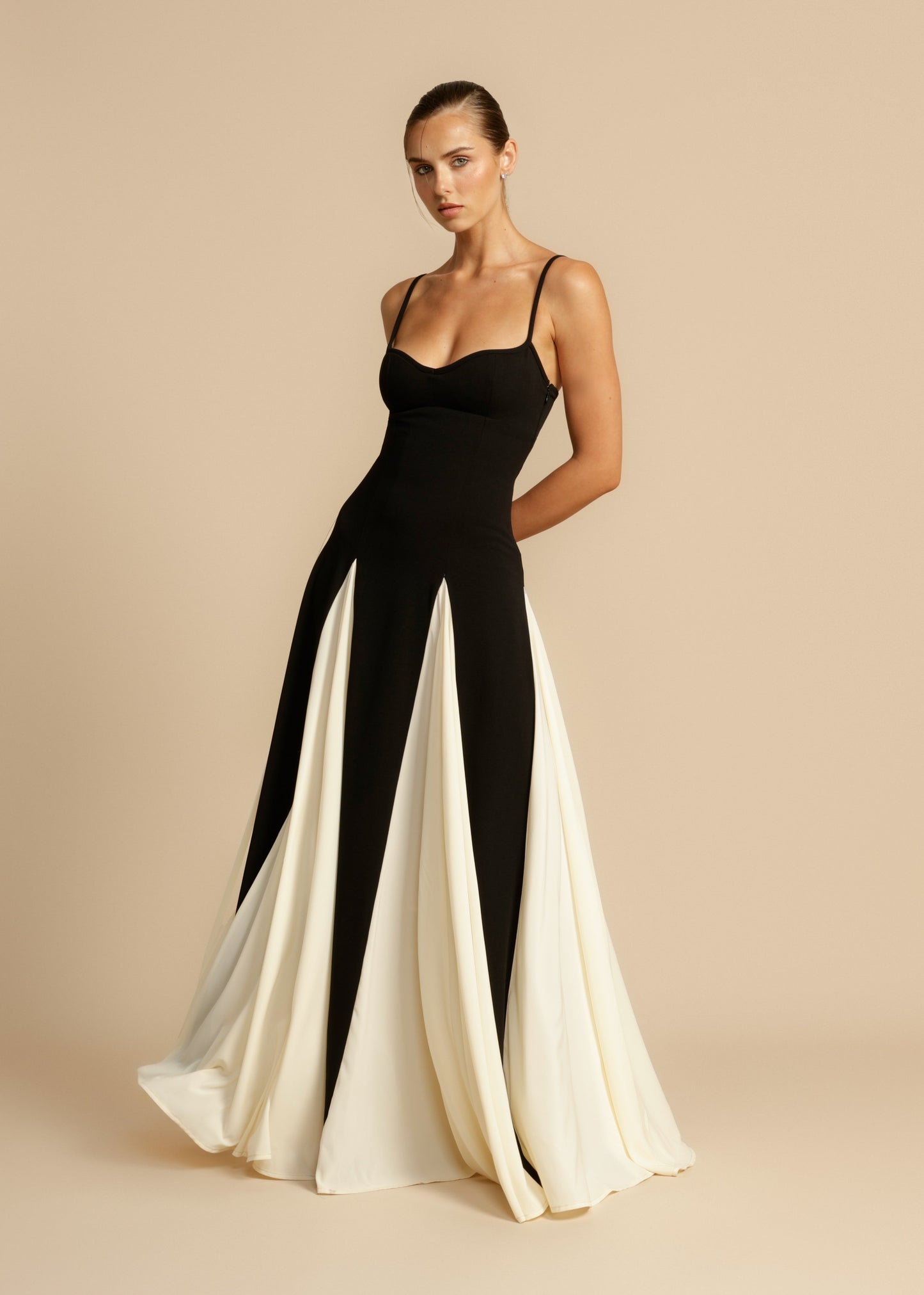 Anouk - Elegante Bruiloft Gastenjurk Dames met Spaghettibandjes en Maxi Rok