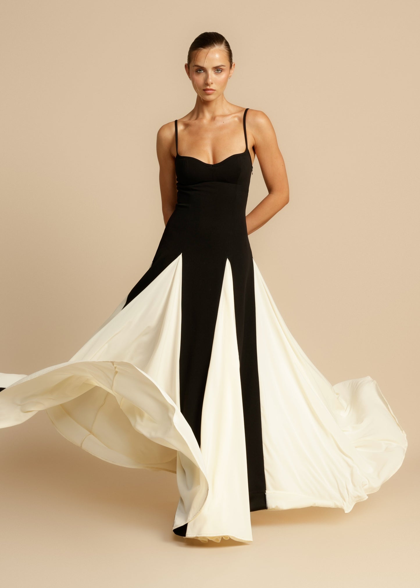 Anouk - Elegante Bruiloft Gastenjurk Dames met Spaghettibandjes en Maxi Rok