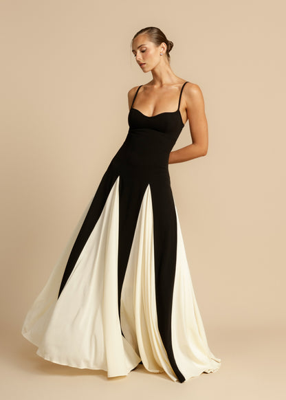 Anouk - Elegante Bruiloft Gastenjurk Dames met Spaghettibandjes en Maxi Rok