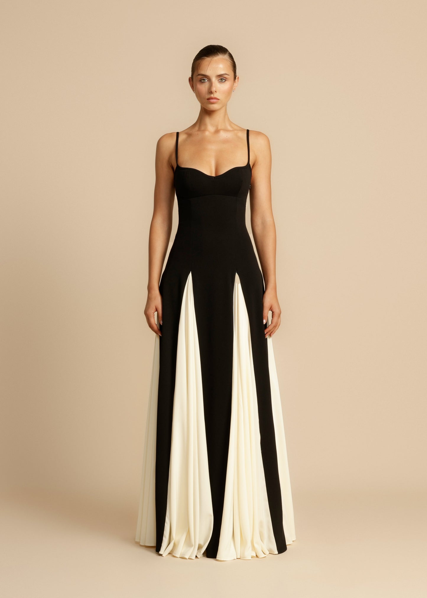 Anouk - Elegante Bruiloft Gastenjurk Dames met Spaghettibandjes en Maxi Rok