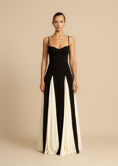 Anouk - Elegante Bruiloft Gastenjurk Dames met Spaghettibandjes en Maxi Rok