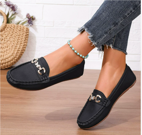 Anouk - Klassieke Comfort Instappers Dames met Gouden Bit-Gesp