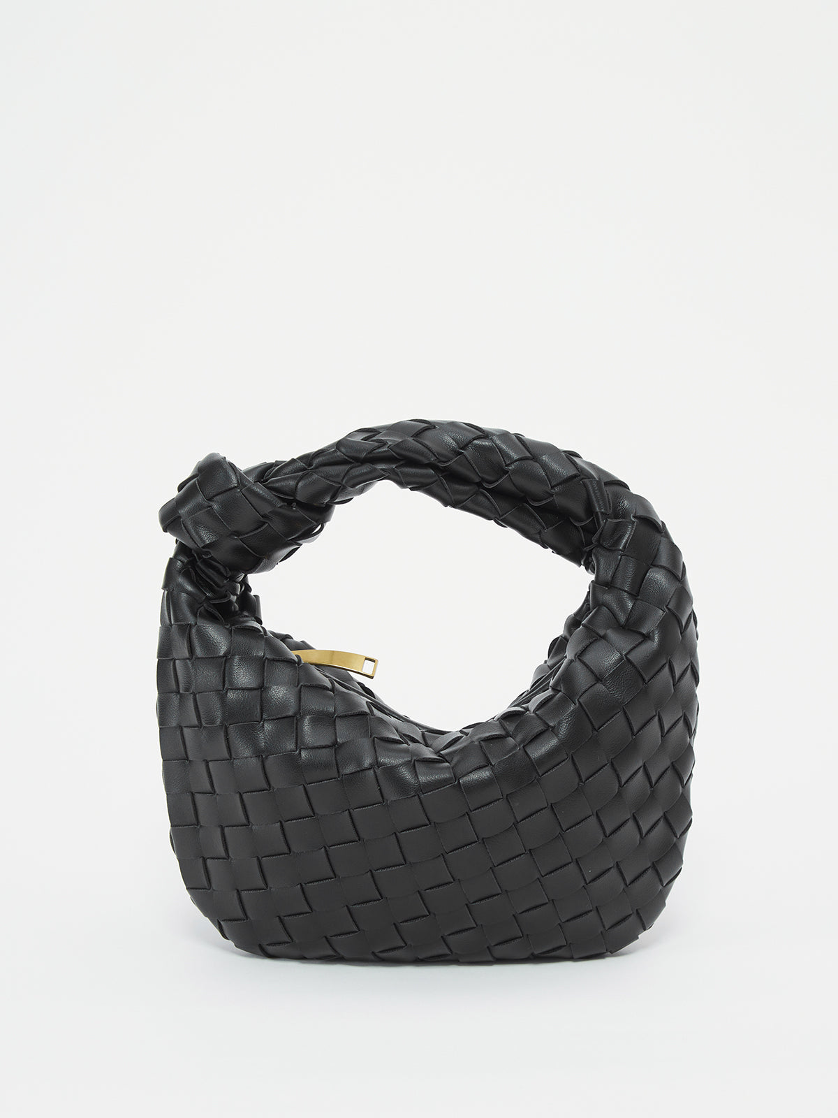 Tas Dames - Gevlochten Hobo met Knoophandvat en Rits | Trendy