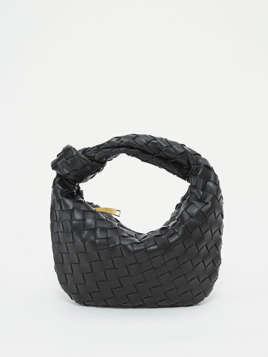 Tas Dames - Gevlochten Hobo met Knoophandvat en Rits | Trendy