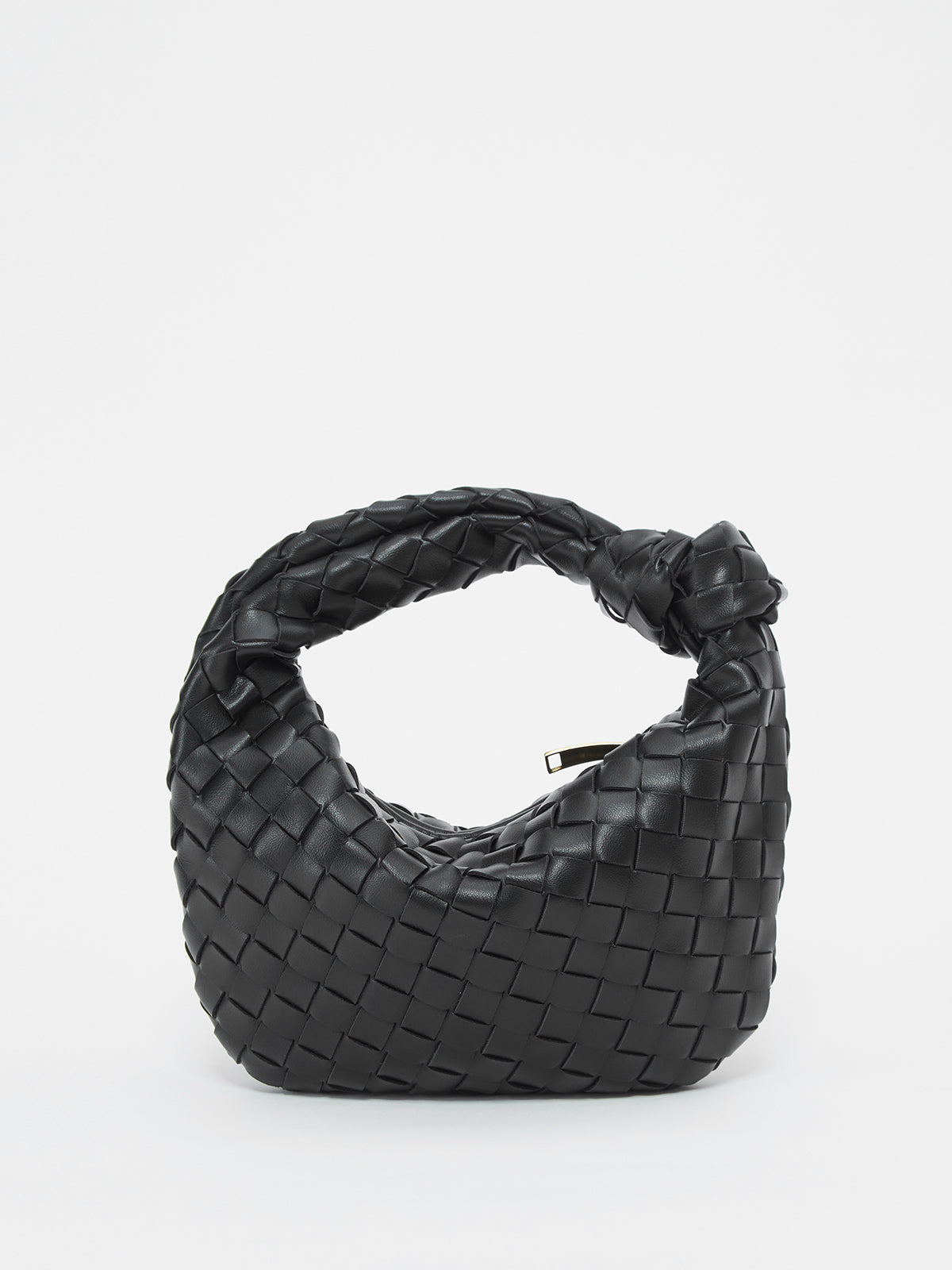 Tas Dames - Gevlochten Hobo met Knoophandvat en Rits | Trendy