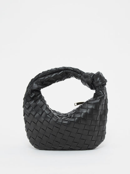 Tas Dames - Gevlochten Hobo met Knoophandvat en Rits | Trendy