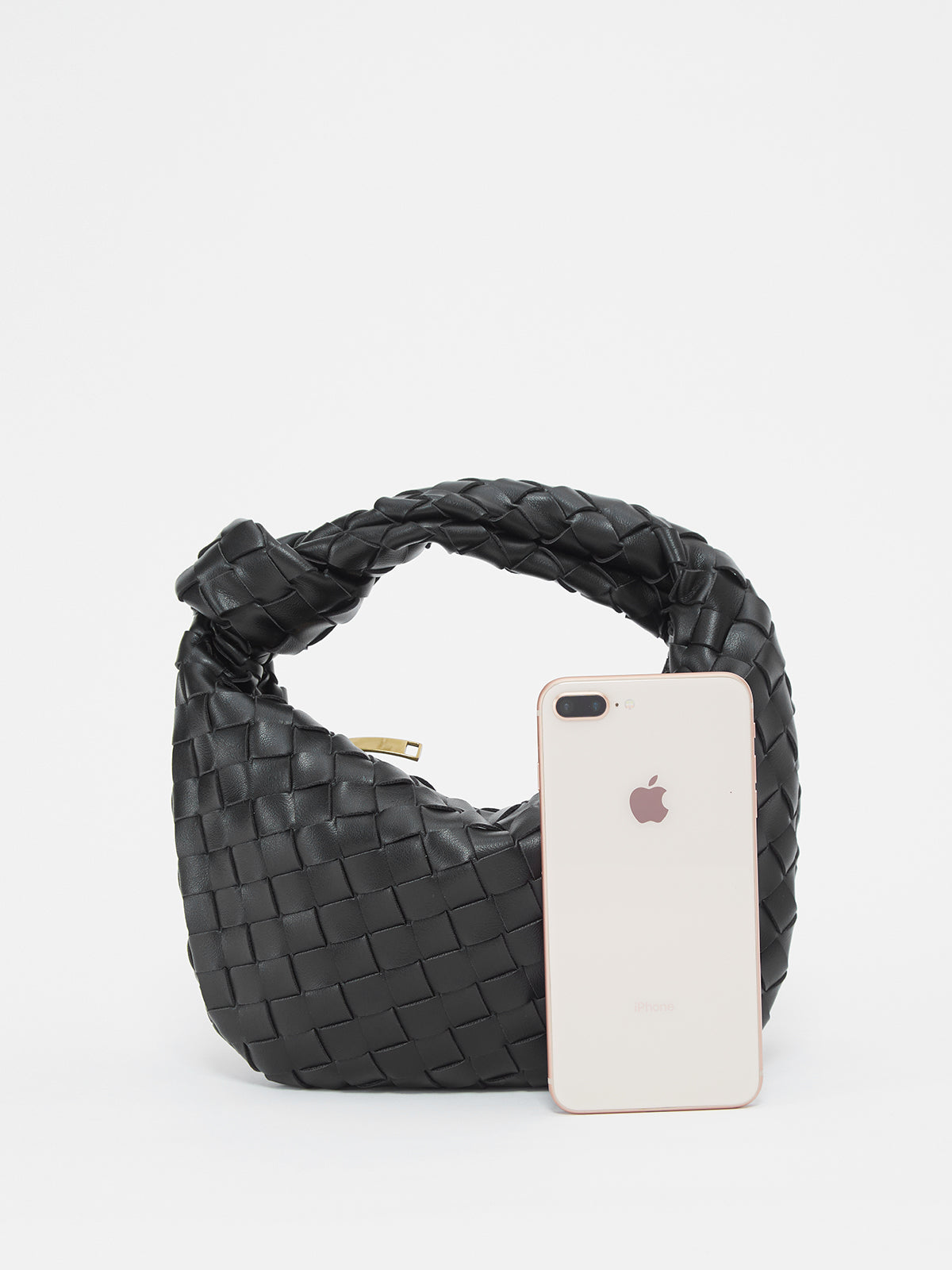 Tas Dames - Gevlochten Hobo met Knoophandvat en Rits | Trendy