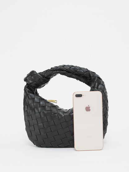 Tas Dames - Gevlochten Hobo met Knoophandvat en Rits | Trendy