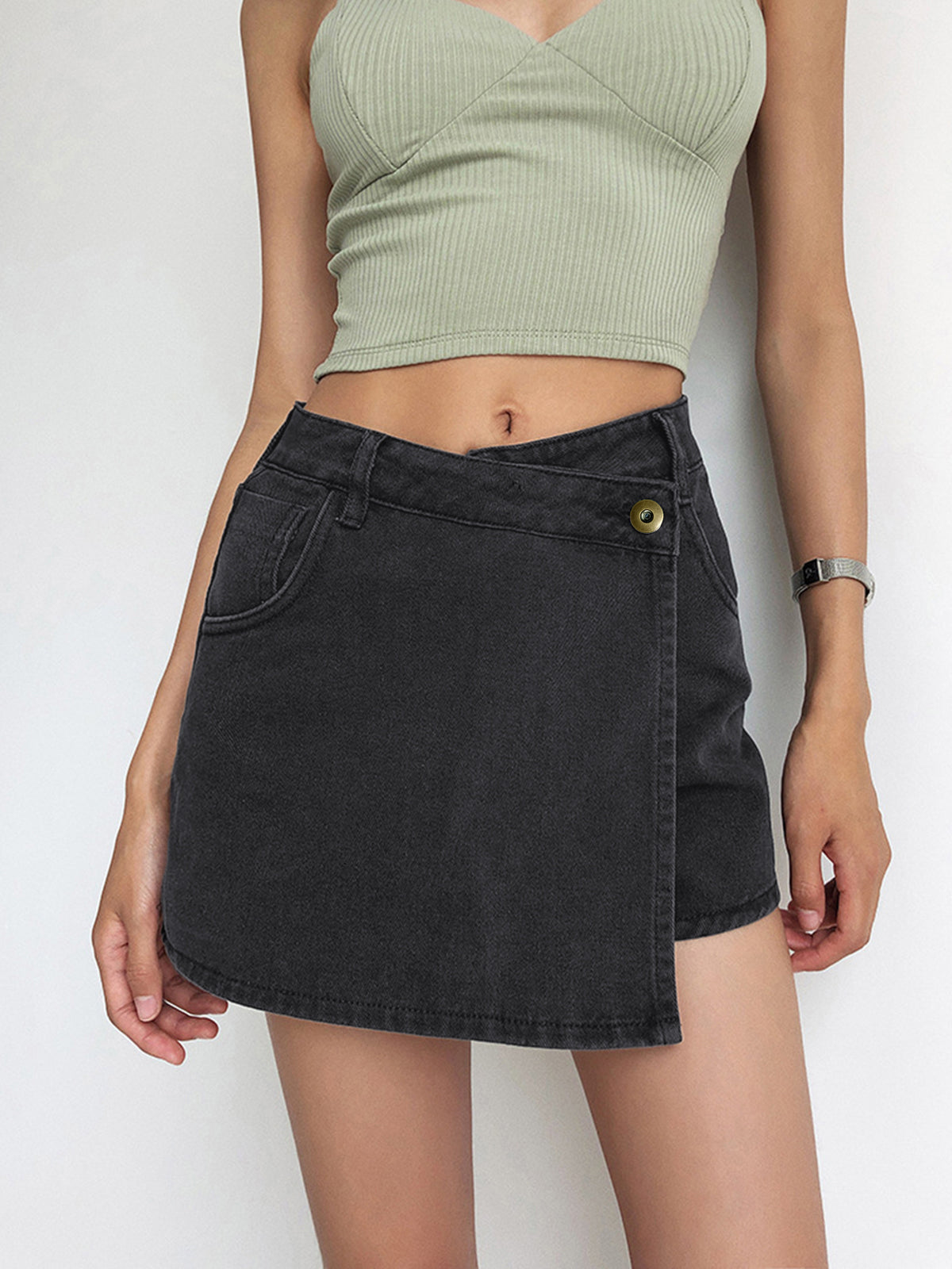 Korte Broek Dames - Rokbroek met Asymmetrische Rok | Zomer