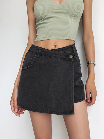 Korte Broek Dames - Rokbroek met Asymmetrische Rok | Zomer
