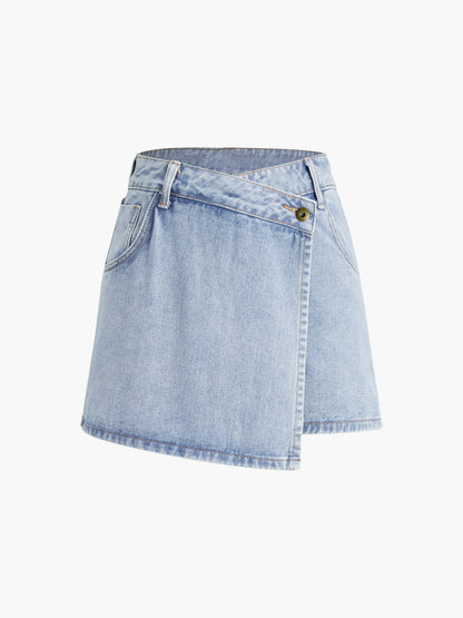 Korte Broek Dames - Rokbroek met Asymmetrische Rok | Zomer