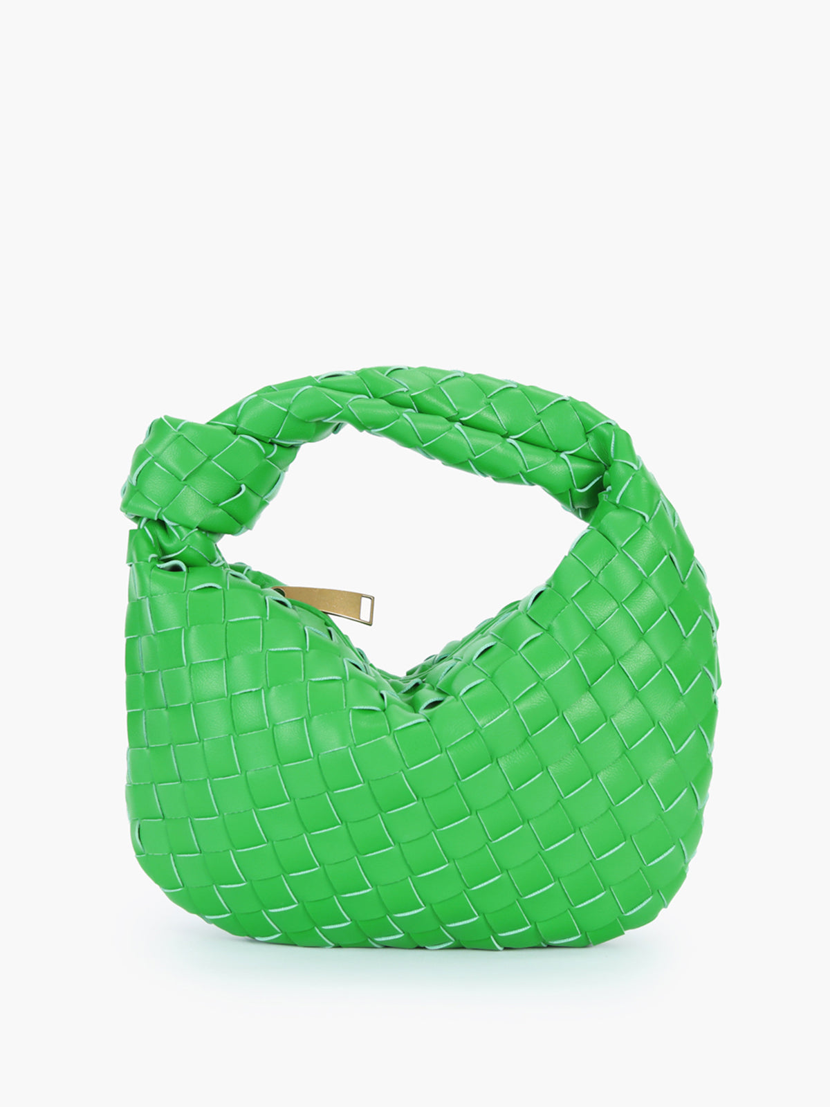 Tas Dames - Gevlochten Hobo met Knoophandvat en Rits | Trendy