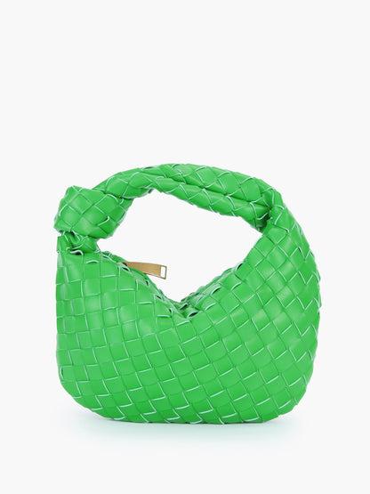 Tas Dames - Gevlochten Hobo met Knoophandvat en Rits | Trendy