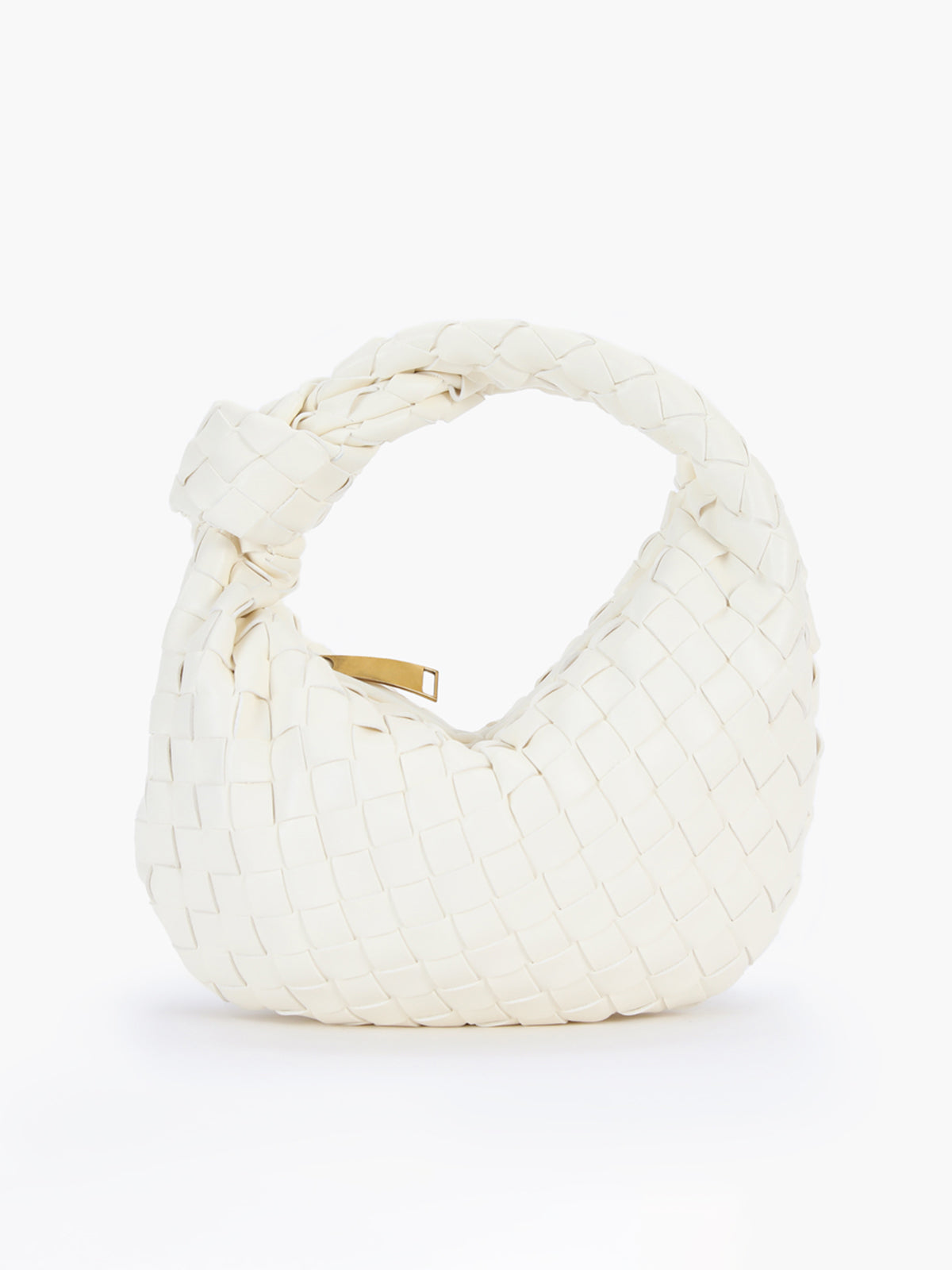 Tas Dames - Gevlochten Hobo met Knoophandvat en Rits | Trendy
