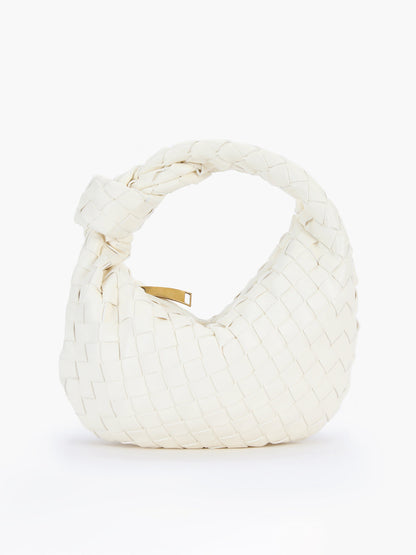 Tas Dames - Gevlochten Hobo met Knoophandvat en Rits | Trendy