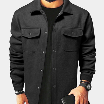 Bas - Heren Overshirt Tussenjas voor de Herfst met Knoopsluiting