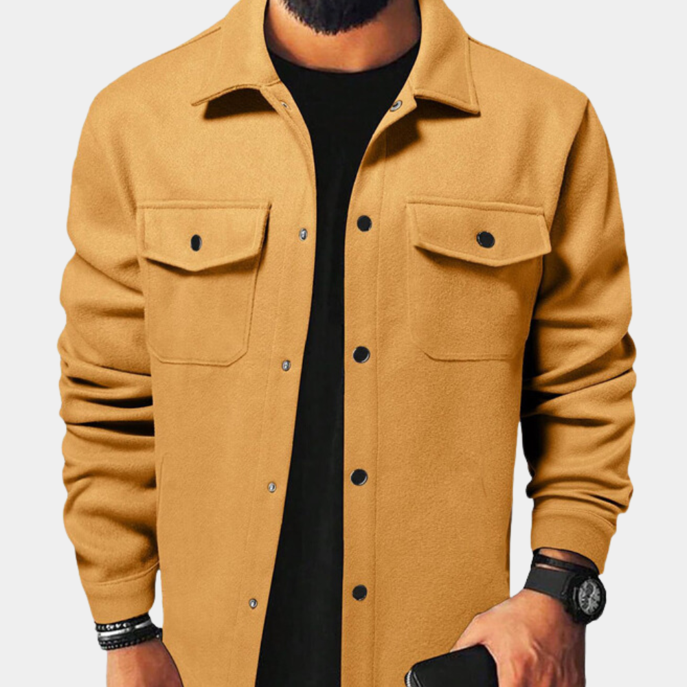 Bas - Heren Overshirt Tussenjas voor de Herfst met Knoopsluiting